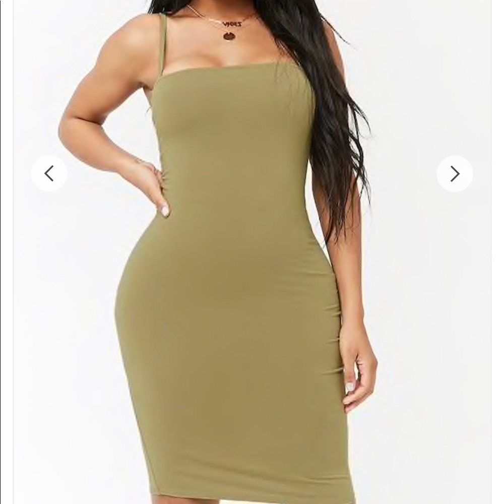 Forever21 Light Olive Green Bodycon Dress